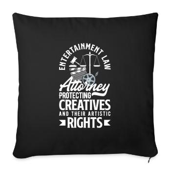 Avocat en droit du divertissement Protéger les créatifs - Housse de coussin décorative 45 x 45 cm - noir - Devant