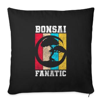 Bonsai Grower Tree - Sofa pillowcase 17,3'' x 17,3'' (45 x 45 cm) - black - Front