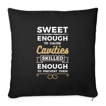 Doctor Profession Toothbrush Brace - Sofa pillowcase 17,3'' x 17,3'' (45 x 45 cm) - black - Front