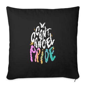 LGBTQ Coeur Pride Égalité lgbtq+ - Housse de coussin décorative 45 x 45 cm - noir - Devant