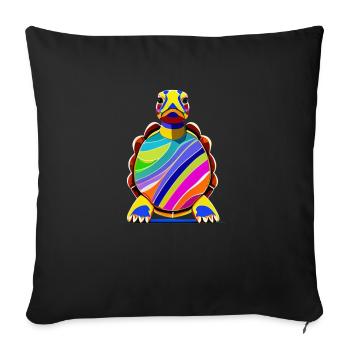 Tortoise - Sofa pillowcase 17,3'' x 17,3'' (45 x 45 cm) - black - Front