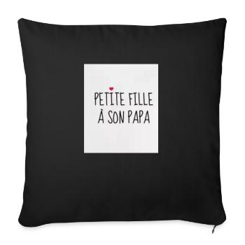 Little girl to her dad - Sofa pillowcase 17,3'' x 17,3'' (45 x 45 cm) - black - Front