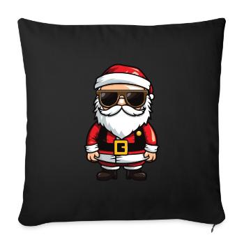 Santa Claus Cool Santa Rocker - Sofa pillowcase 17,3'' x 17,3'' (45 x 45 cm) - black - Front