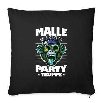 Malle Party Troupe Mallorca Monkey Saying - Sofa pillowcase 17,3'' x 17,3'' (45 x 45 cm) - black - Front