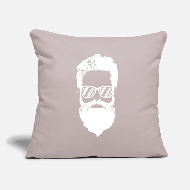 hipster kopf bart cool Sofakissenbezug 45 x 45 cm
