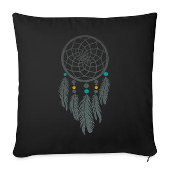 Capteur de rêves - Housse de coussin décorative 45 x 45 cm - noir - Devant