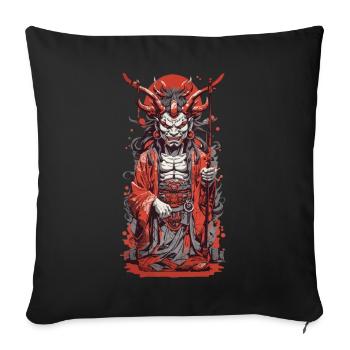 Yokai Retro Streetwear Japon Démon Art Design - Housse de coussin décorative 45 x 45 cm - noir - Devant