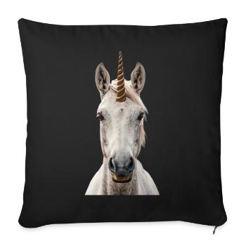 Licorne - Housse de coussin décorative 45 x 45 cm - noir - Devant