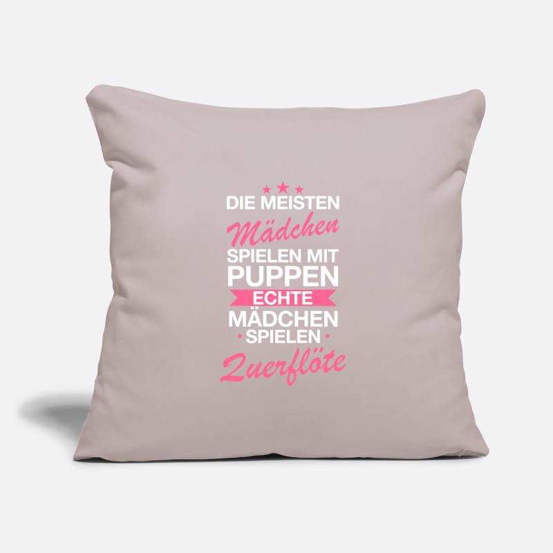 Querflöte Querflötist Flöte Instrument Spruch Sofakissenbezug 45 x 45 cm