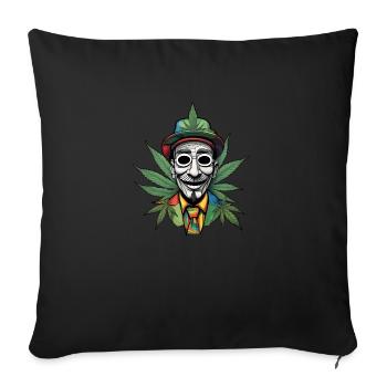 Die charmante Stärke einzigartige Cartoonfigur - Sofakissenbezug 45 x 45 cm - Schwarz - Vorne