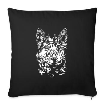 Hongrois MUDI Crown Herding Dogs Dogs Wilsigns - Housse de coussin décorative 45 x 45 cm - noir - Devant