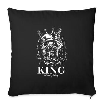 Havaneser King of everything Hund Wilsigns - Sofakissenbezug 45 x 45 cm - Schwarz - Vorne