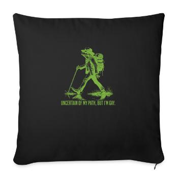 Je ne sais pas trop où je vais mais je suis Gay Frog - Housse de coussin décorative 45 x 45 cm - noir - Devant