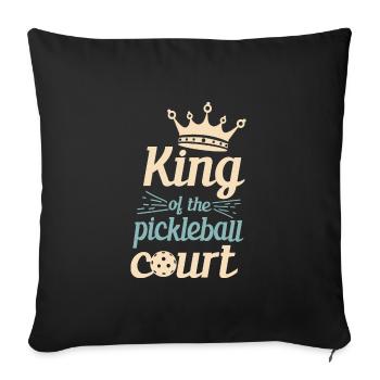 King Of The Pickleball Court Pickleball Player - Sofakissenbezug 45 x 45 cm - Schwarz - Vorne