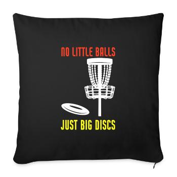 Just Big Discs Funny Disc Golf - Sofakissenbezug 45 x 45 cm - Schwarz - Vorne