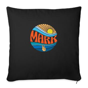 Mark Shirt Vintage Sunset Mark Groovy Tie Dye - Housse de coussin décorative 45 x 45 cm - noir - Devant
