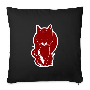 Just a Cat - Sofakissenbezug 45 x 45 cm - Schwarz - Vorne