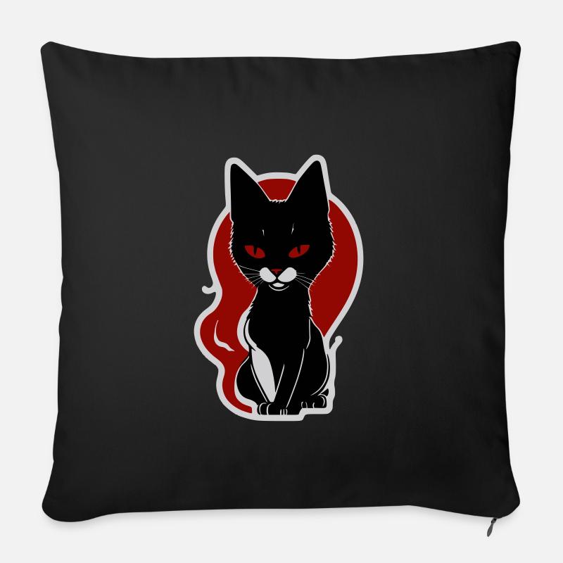 Mystic Cat - Sofakissenbezug 45 x 45 cm - Schwarz