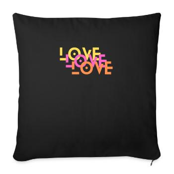 love - Sofakissenbezug 45 x 45 cm - Schwarz - Vorne