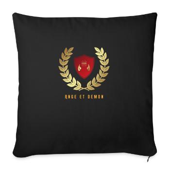 Ange et Demon - Housse de coussin décorative 45 x 45 cm - noir - Devant