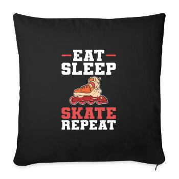 Roller Skating Roller Skates Inline Skates - Sofa pillowcase 17,3'' x 17,3'' (45 x 45 cm) - black - Front