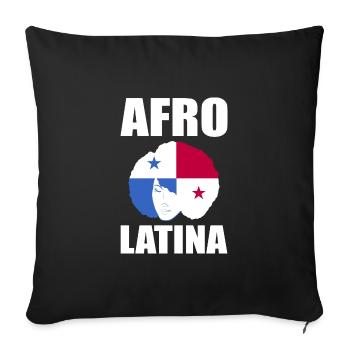 Afro Latina - Sofa pillowcase 17,3'' x 17,3'' (45 x 45 cm) - black - Front