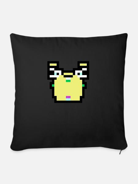 Pixel Krabbe - Sofakissenbezug 45 x 45 cm - Schwarz