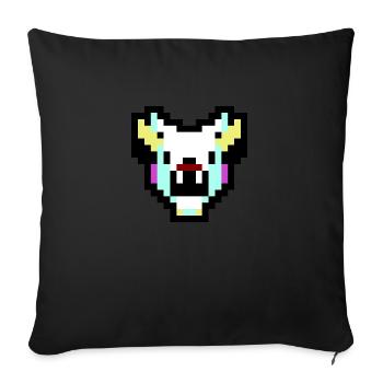 Pixel Hase - Sofakissenbezug 45 x 45 cm - Schwarz - Vorne