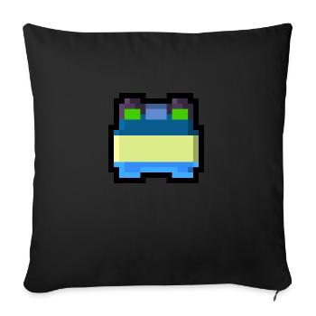 Pixel Smile - Sofakissenbezug 45 x 45 cm - Schwarz - Vorne