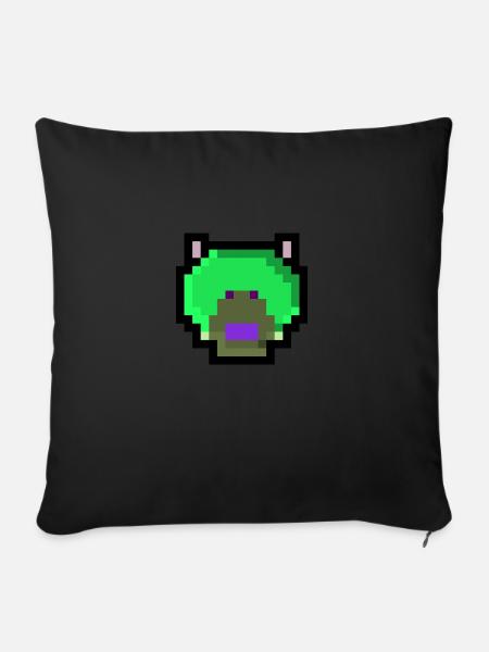 Pixel Bär - Sofakissenbezug 45 x 45 cm - Schwarz