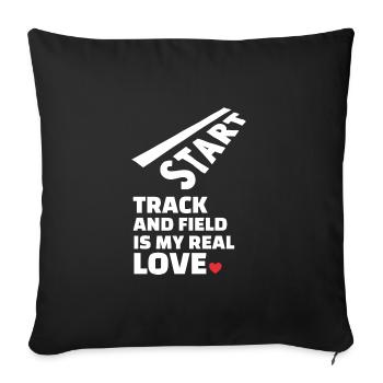 J’adore l’athlétisme - Housse de coussin décorative 45 x 45 cm - noir - Devant