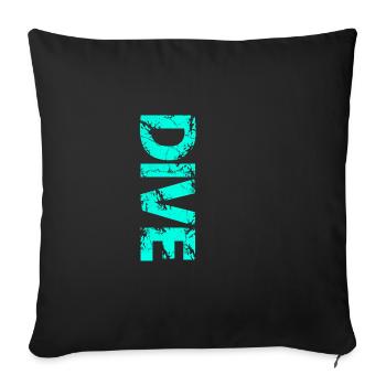 Plongée - Housse de coussin décorative 45 x 45 cm - noir - Devant