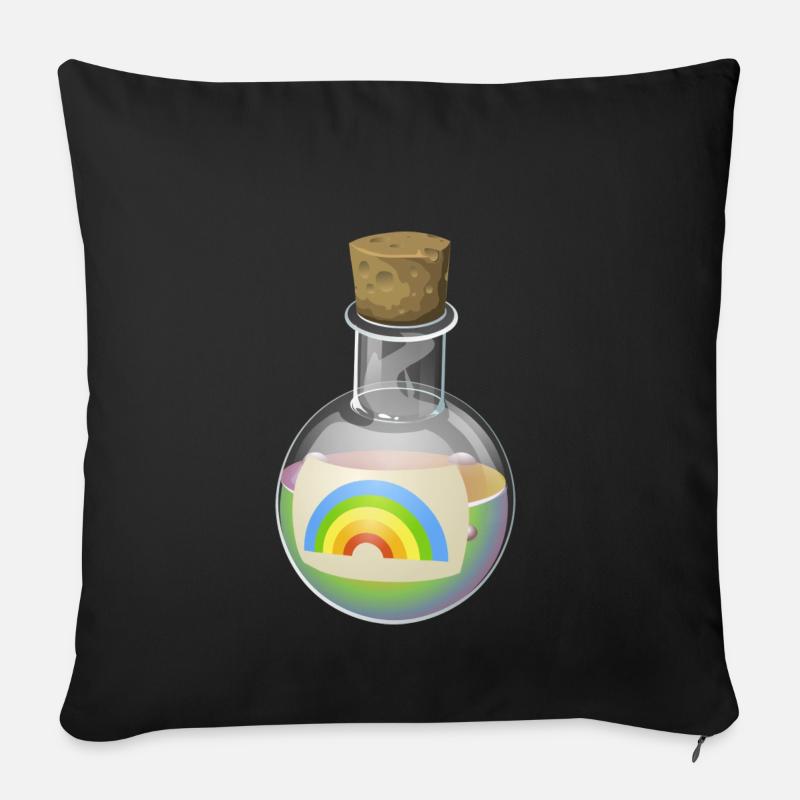 chimiste - Housse de coussin décorative 45 x 45 cm - noir
