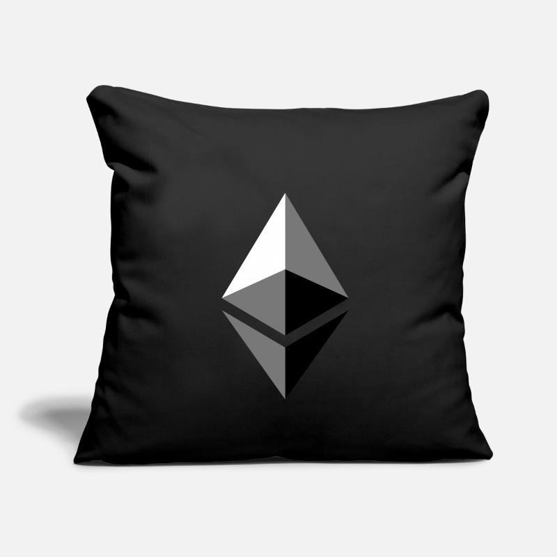 ETH éther Etherium Housse de coussin décorative 45 x 45 cm