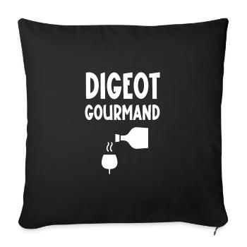 digeot gourmand - Housse de coussin décorative 45 x 45 cm - noir - Devant