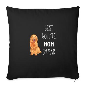 Meilleur Goldie Maman de loin Golden Retriever - Housse de coussin décorative 45 x 45 cm - noir - Devant