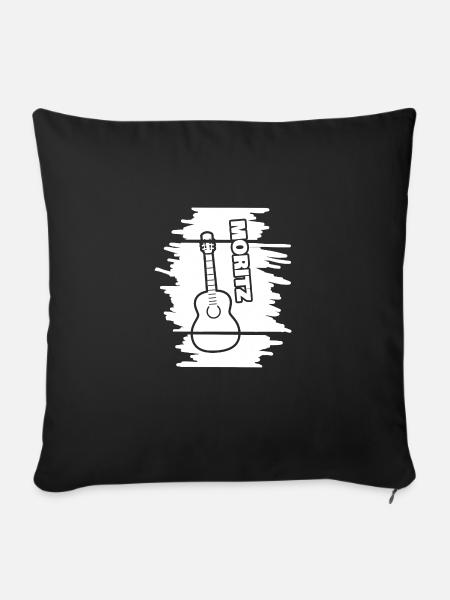 Guitar Moritz - Sofakissenbezug 45 x 45 cm - Schwarz