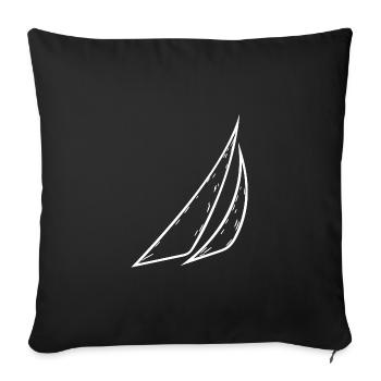 Elegant sails for cool captains and skippers - Sofa pillowcase 17,3'' x 17,3'' (45 x 45 cm) - black - Front