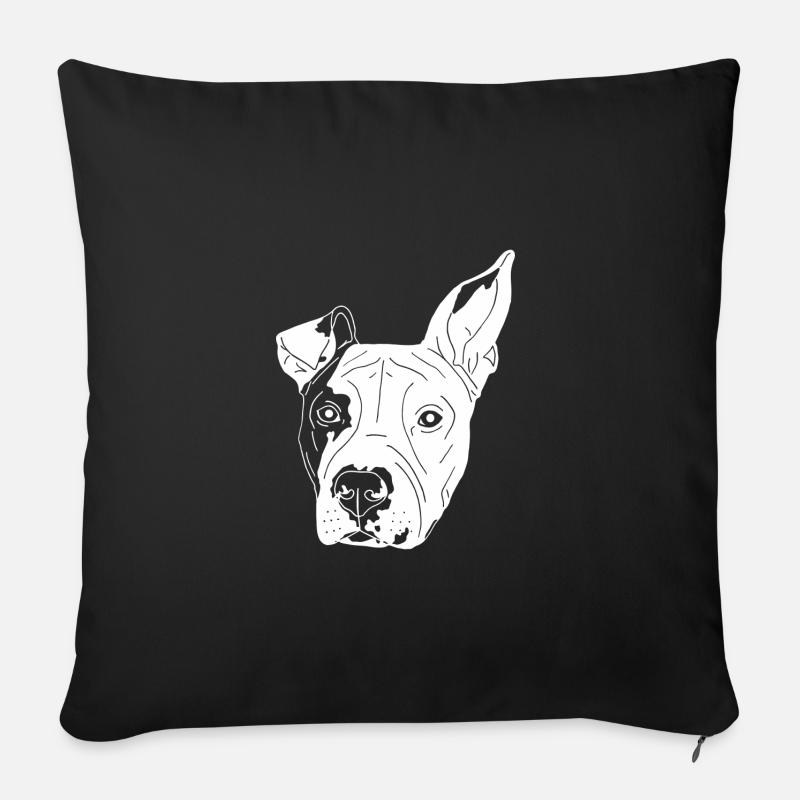 American Staffordshire Terrier - Sofakissenbezug 45 x 45 cm - Schwarz