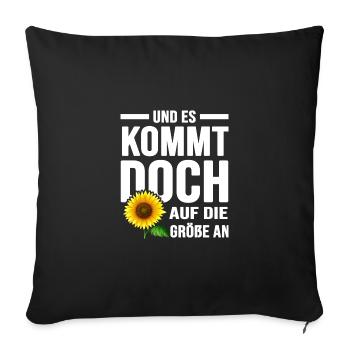 sonnenblume gartenglück im schrebergarten - Sofakissenbezug 45 x 45 cm - Schwarz - Vorne