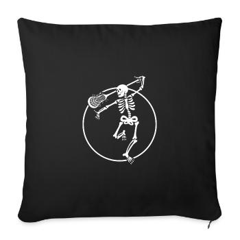 Lacrosse Lacrosse Player Lacrosse Relax Party - Sofa pillowcase 17,3'' x 17,3'' (45 x 45 cm) - black - Front