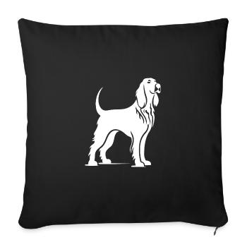 Afghan Hound Dog Silhouette - Sofa pillowcase 17,3'' x 17,3'' (45 x 45 cm) - black - Front