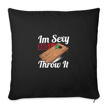 Corn Hole Sack Toss Airmail Beanbag - Sofa pillowcase 17,3'' x 17,3'' (45 x 45 cm) - black - Front