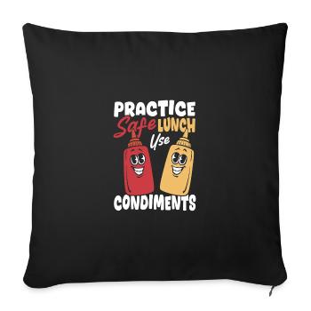 Spice Lunch Spices Sauce - Sofa pillowcase 17,3'' x 17,3'' (45 x 45 cm) - black - Front
