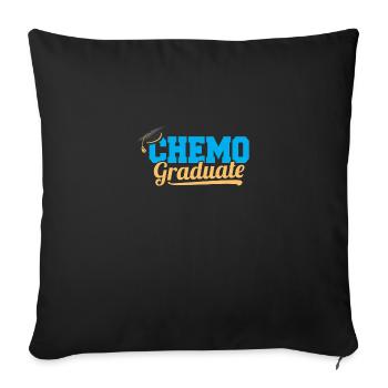 Chemo Graduates Chemotherapy Cancer Awareness - Sofa pillowcase 17,3'' x 17,3'' (45 x 45 cm) - black - Front