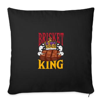 Grilled Meat Smoked Beef Meat - Sofa pillowcase 17,3'' x 17,3'' (45 x 45 cm) - black - Front