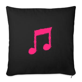 Musiknote Musik Design Sänger - Sofakissenbezug 45 x 45 cm - Schwarz - Vorne