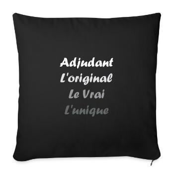 adjudant - Housse de coussin décorative 45 x 45 cm - noir - Devant