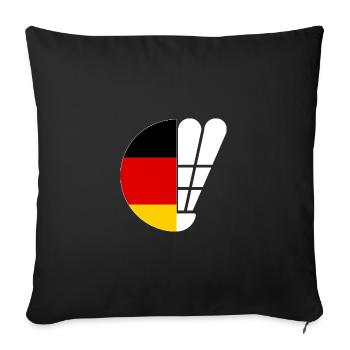 Badminton German Flag Badminton - Sofa pillowcase 17,3'' x 17,3'' (45 x 45 cm) - black - Front