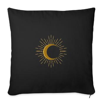 Moon art vintage - Sofa pillowcase 17,3'' x 17,3'' (45 x 45 cm) - black - Front